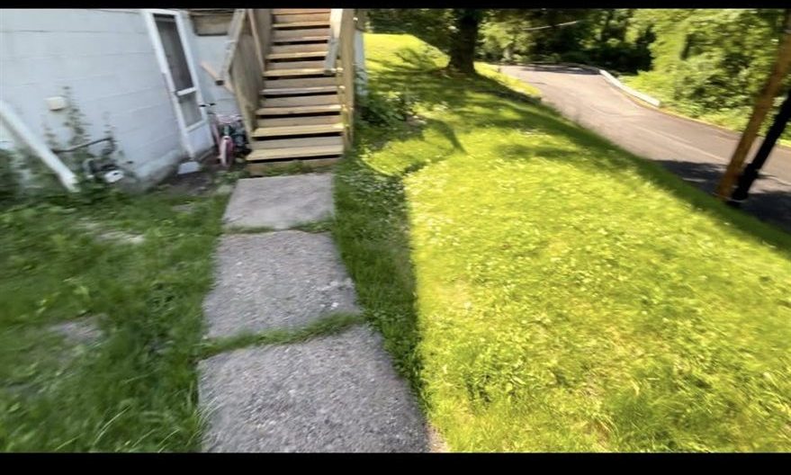 Landscaping cleanup — overgrowth removed and yard tidied